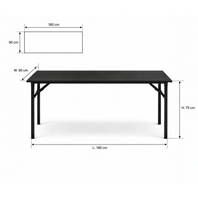 Bàn Sự Kiện Chữ Nhật - 180 × 90 cm