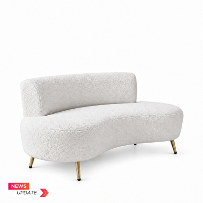 Sofa Cong Flow - Bouclé Trắng