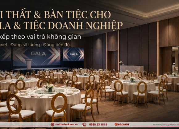 Nội thất & bàn tiệc cho gala & tiệc doanh nghiệp
