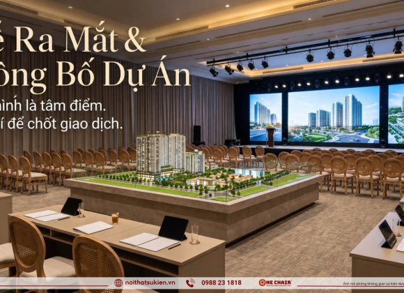 Nội thất & khu trưng bày cho lễ mở bán & ra mắt dự án bất động sản