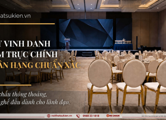 Nội thất & sân khấu vinh danh cho tiệc tất niên ngân hàng, tài chính & bảo hiểm