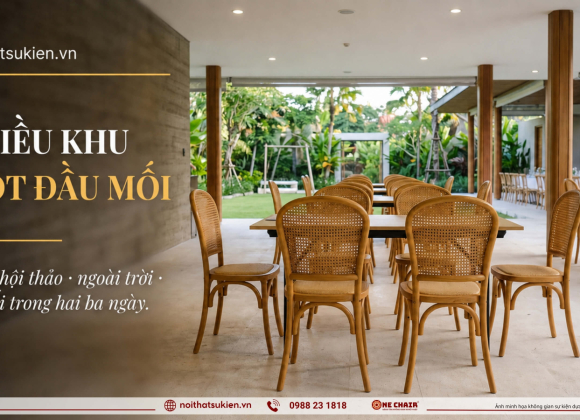 Nội thất nhiều khu cho team building & retreat nội bộ tại khu nghỉ dưỡng