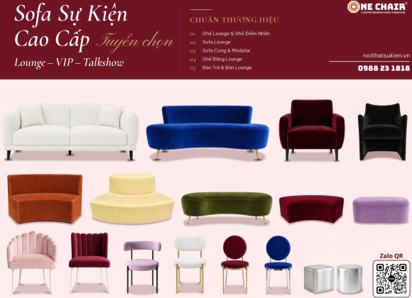 Dịch Vụ Cho Thuê Ghế Sofa Sự Kiện Cao Cấp Tại TP.HCM và Toàn Quốc | ONE CHAIR