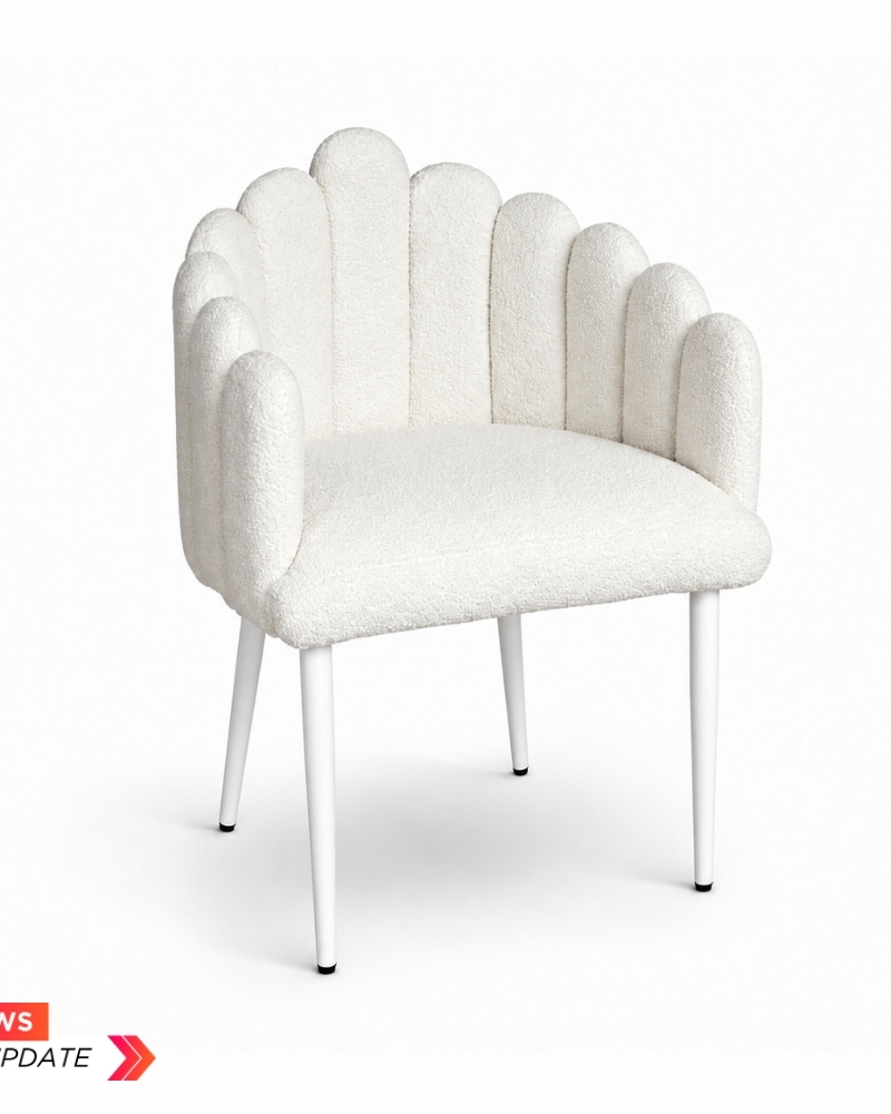 Ghế Bloom Armchair - Bouclé Trắng