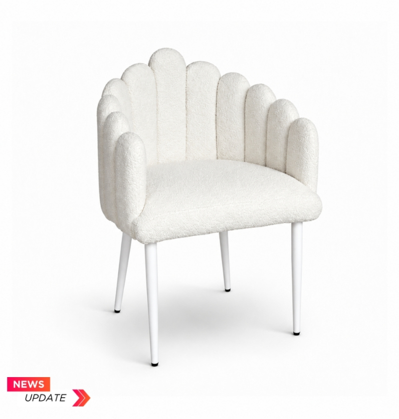 Ghế Bloom Armchair - Bouclé Trắng