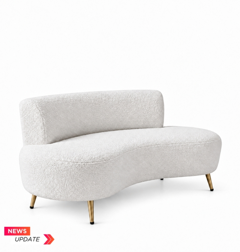 Sofa Cong Flow - Bouclé Trắng