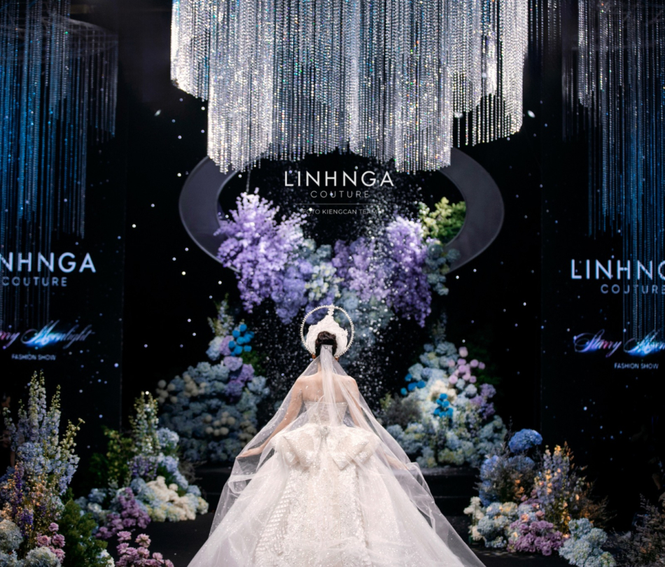 Nội Thất Khu Trình Diễn Show Cưới Starry Moonlight — Linh Nga Couture × JW Academy, TP.HCM
