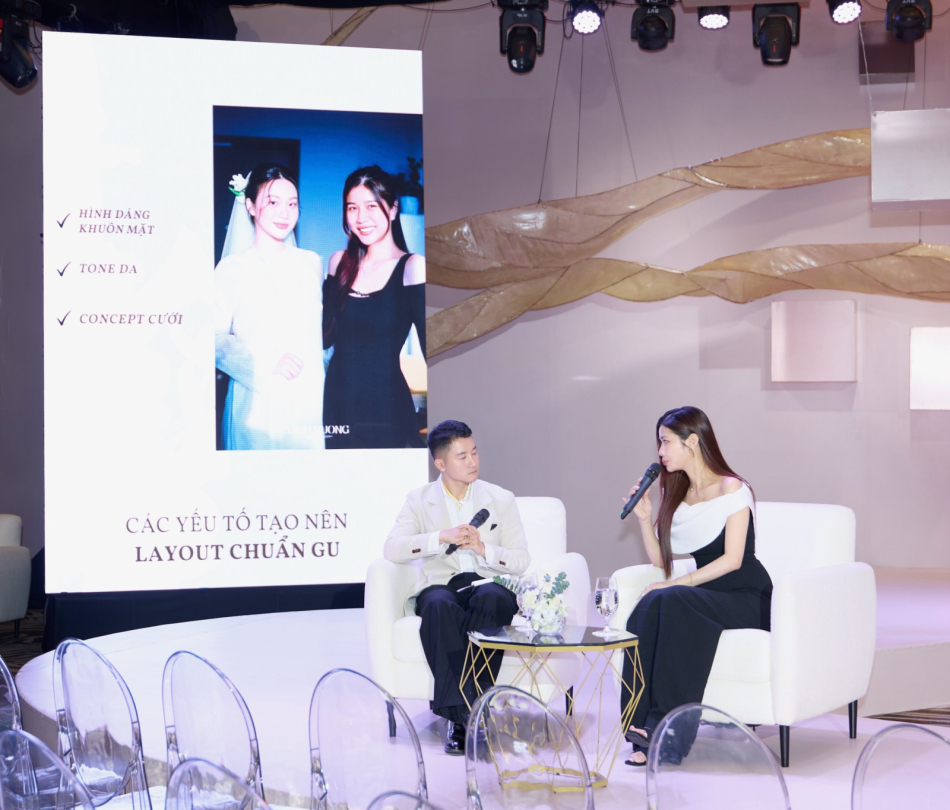 Nội Thất Khu Trình Diễn & Lounge Vietnam Wedding Week 2025 — Trung Dung Media, TP.HCM