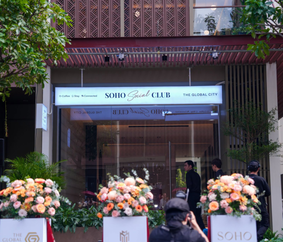 Nội thất khu sự kiện SOHO Social Club — Ra mắt nhà mẫu, The Global City, TP Thủ Đức