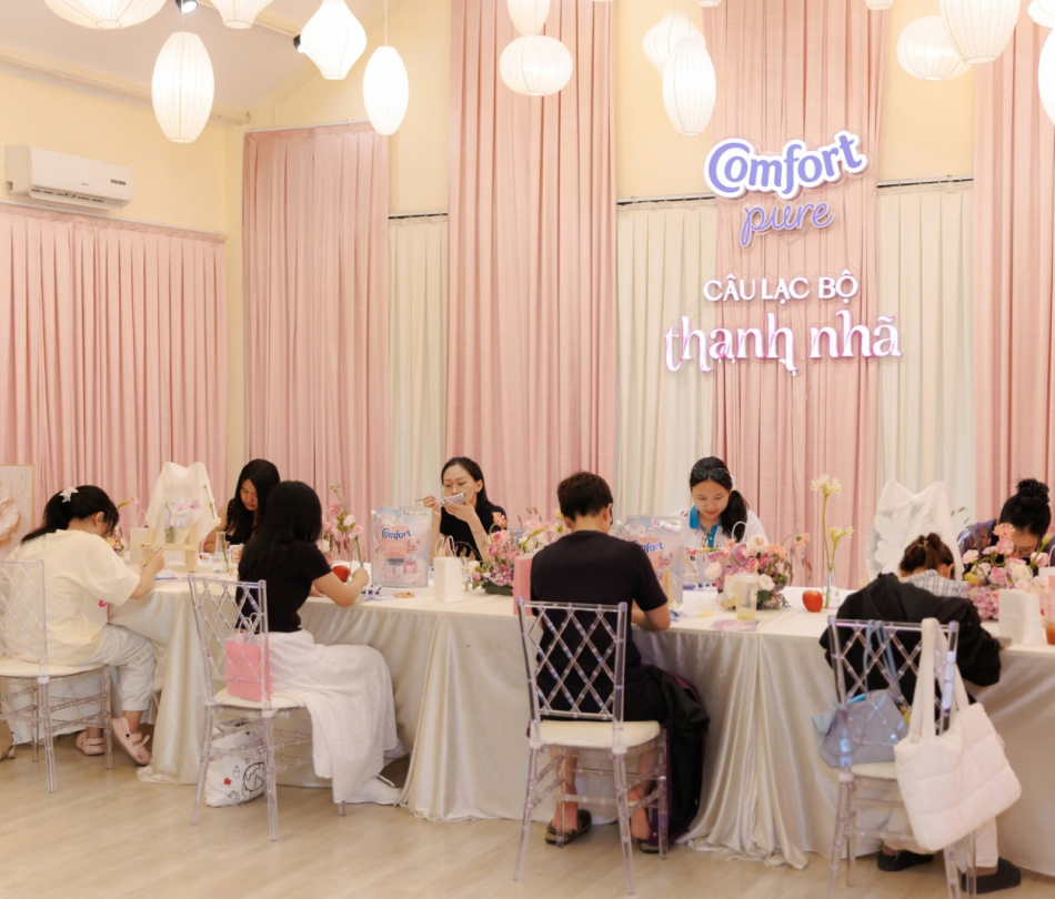 Nội thất khu sự kiện OMO x Comfort — Một Ngày Thanh Nhã, Nhà Văn hóa Thanh Niên, TP.HCM