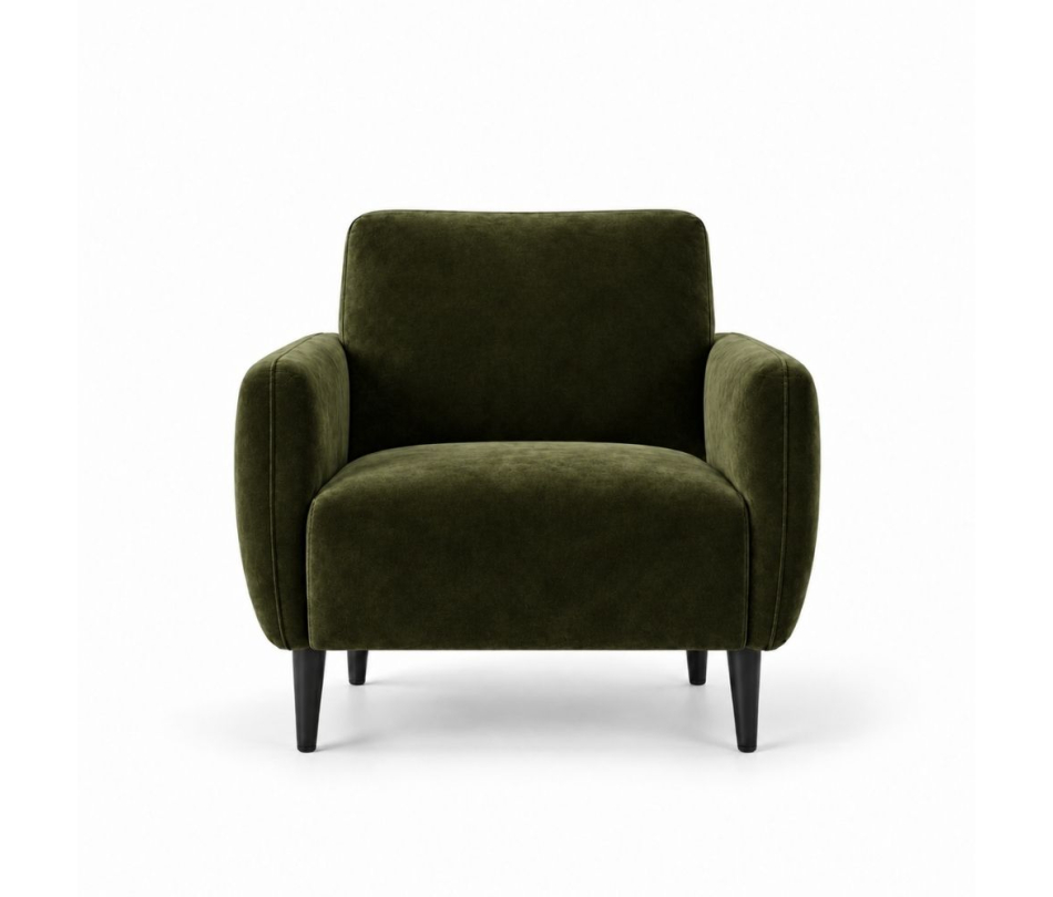 Ghế Sofa Armchair VIP - Nhung Xanh Olive