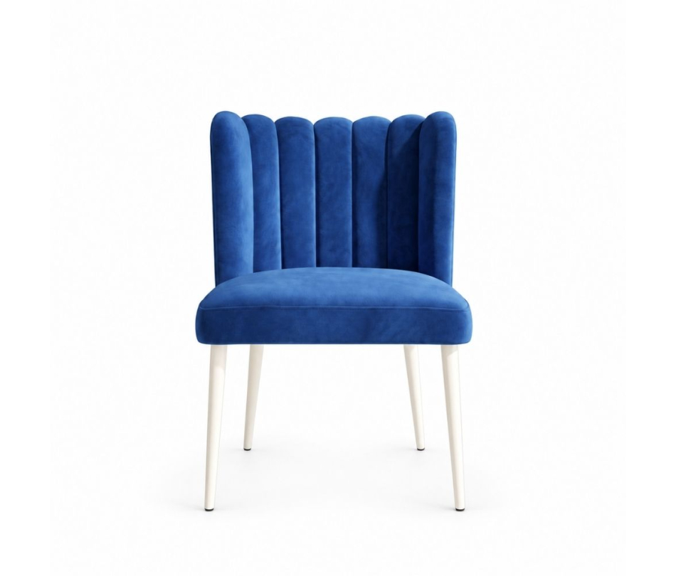 Ghế Nệm Vải Tulip - Xanh Cobalt