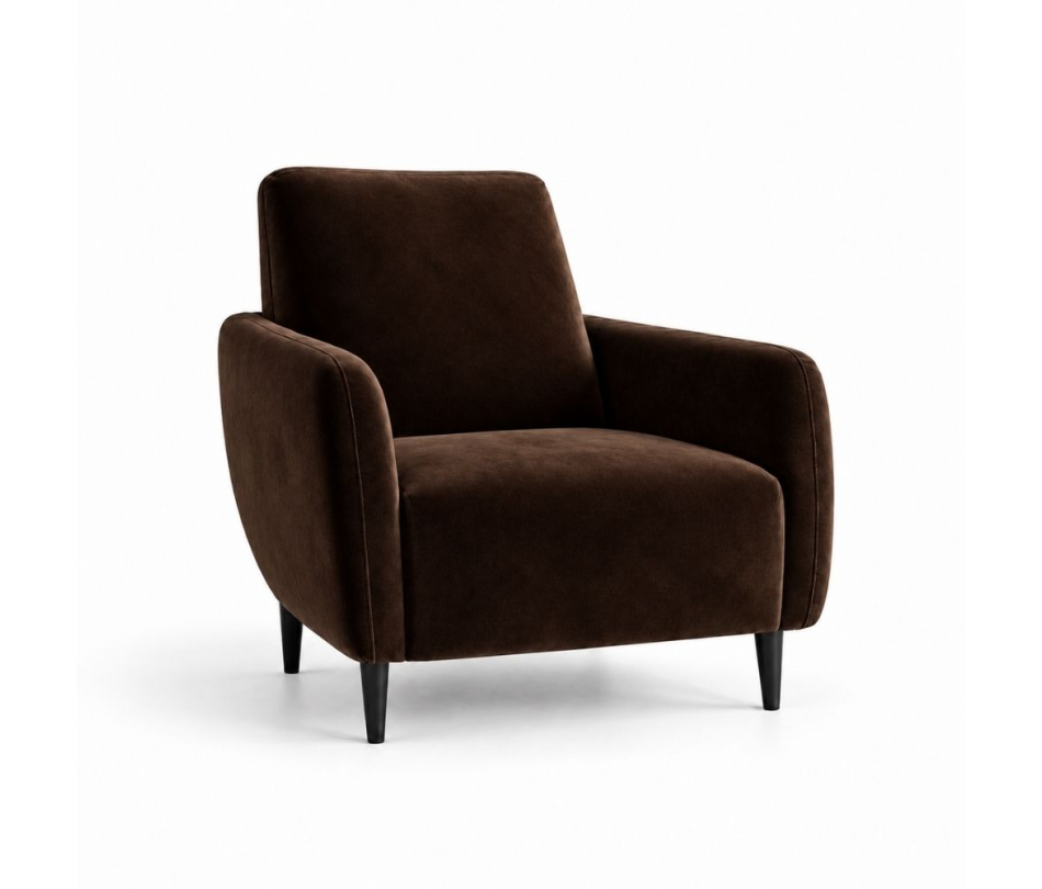 Ghế Sofa Armchair VIP - Nhung Nâu Chocolate