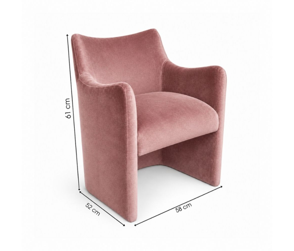 Ghế Sofa Muse - Nhung Hồng Dusty