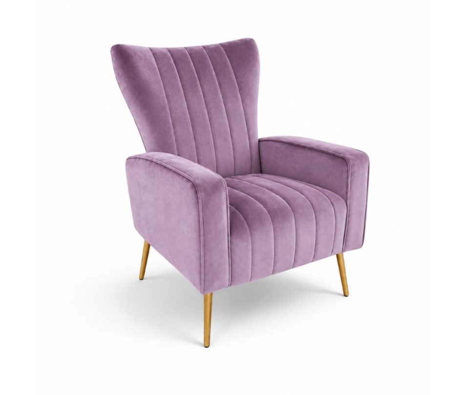 Ghế Sofa Armchair Aria - Nhung Tím Lilac