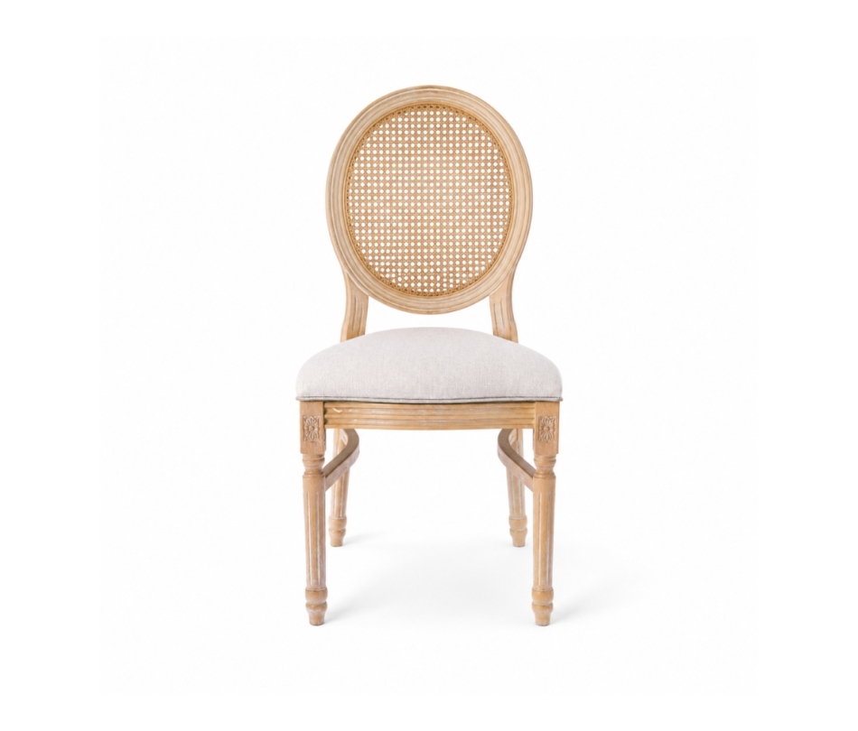 Ghế Louis XVI Lưng Mây Tân Cổ Điển