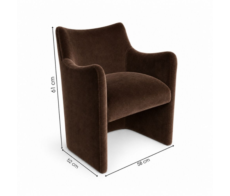 Ghế Sofa Muse - Nhung Nâu Chocolate