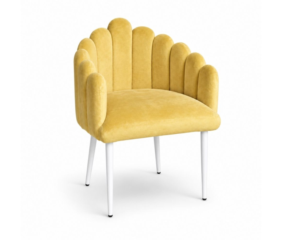 Ghế Bloom Armchair - Nhung Vàng Bơ