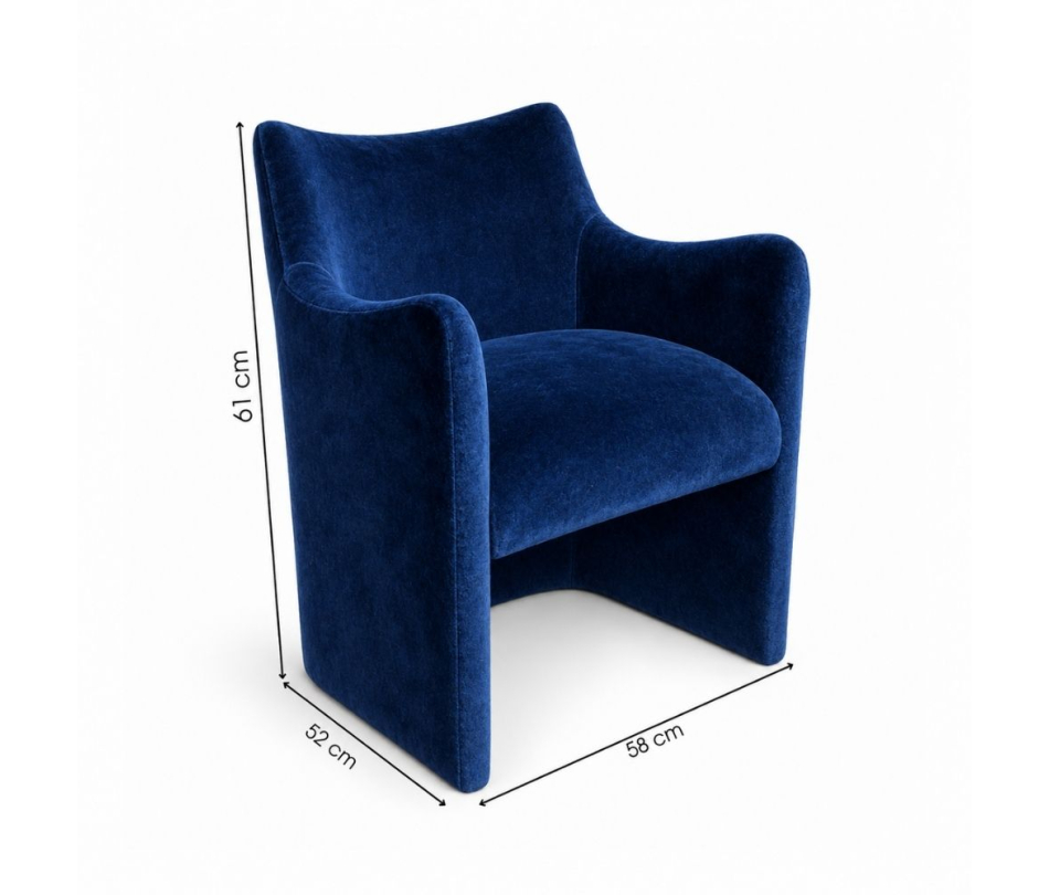Ghế Sofa Muse - Nhung Xanh Cobalt