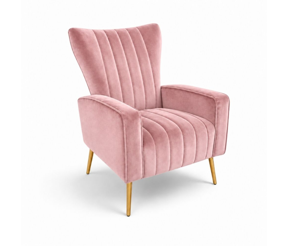 Ghế Sofa Armchair Aria - Nhung Hồng Đào