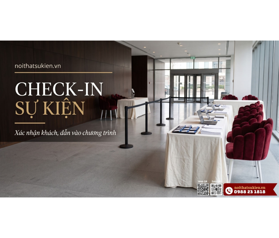 Check-in sự kiện là gì? Cách bố trí khu check-in và đón tiếp khách mời