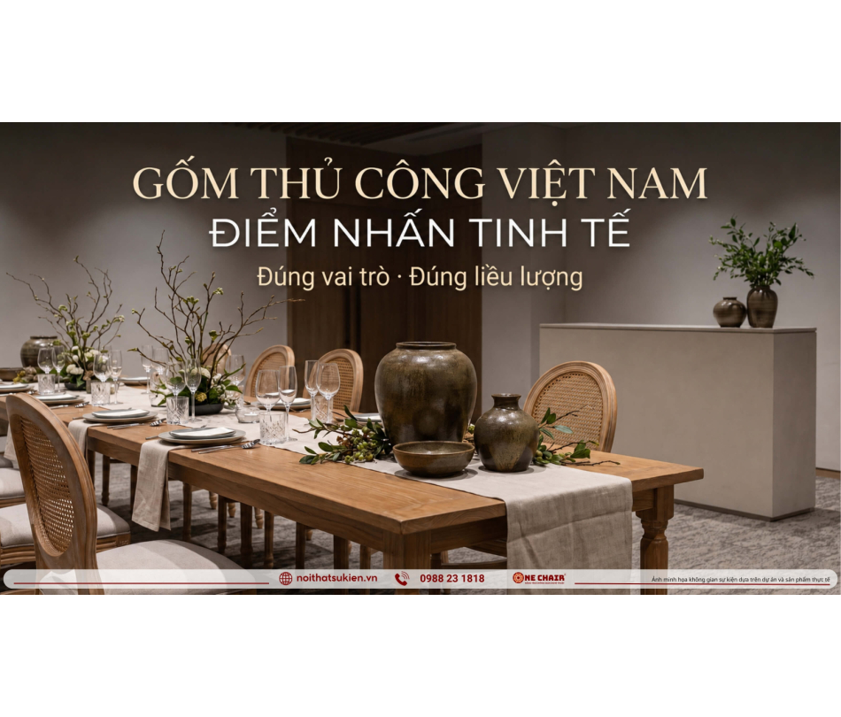 Gốm thủ công Việt vào sự kiện cao cấp: điểm nhấn tinh tế hay bày biện rối mắt?