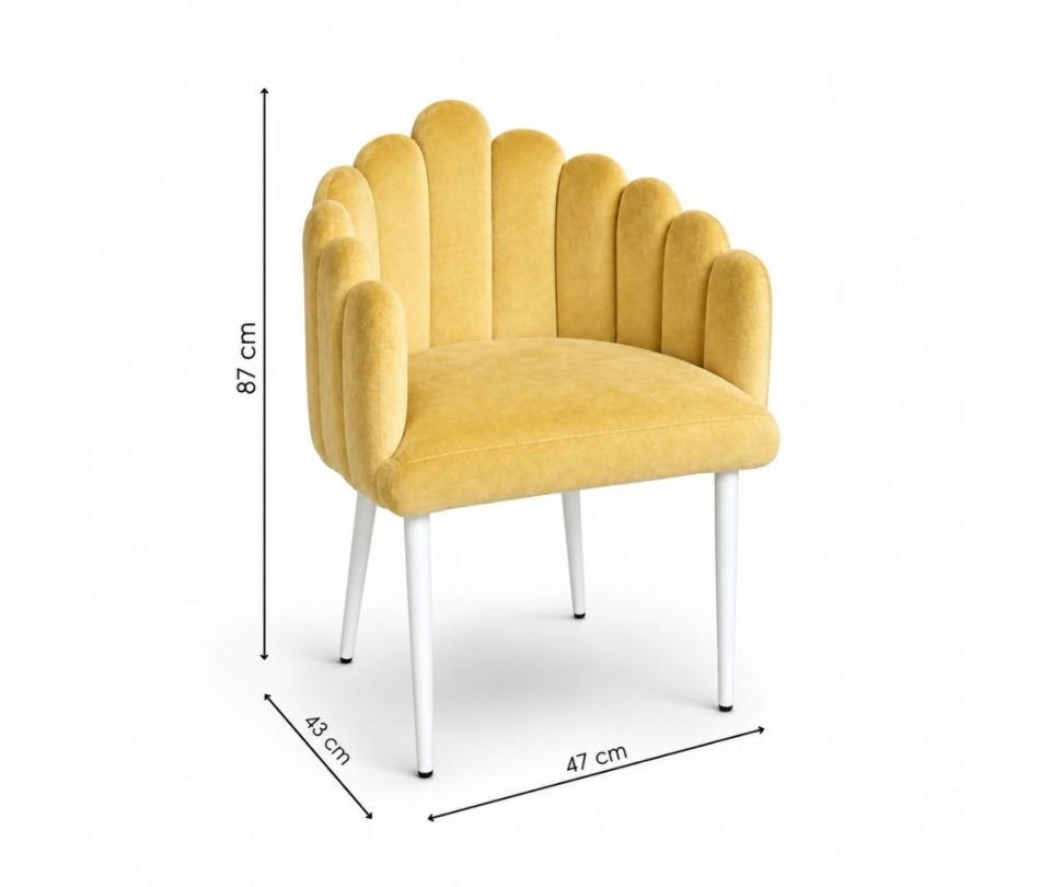 Ghế Bloom Armchair - Nhung Vàng Bơ