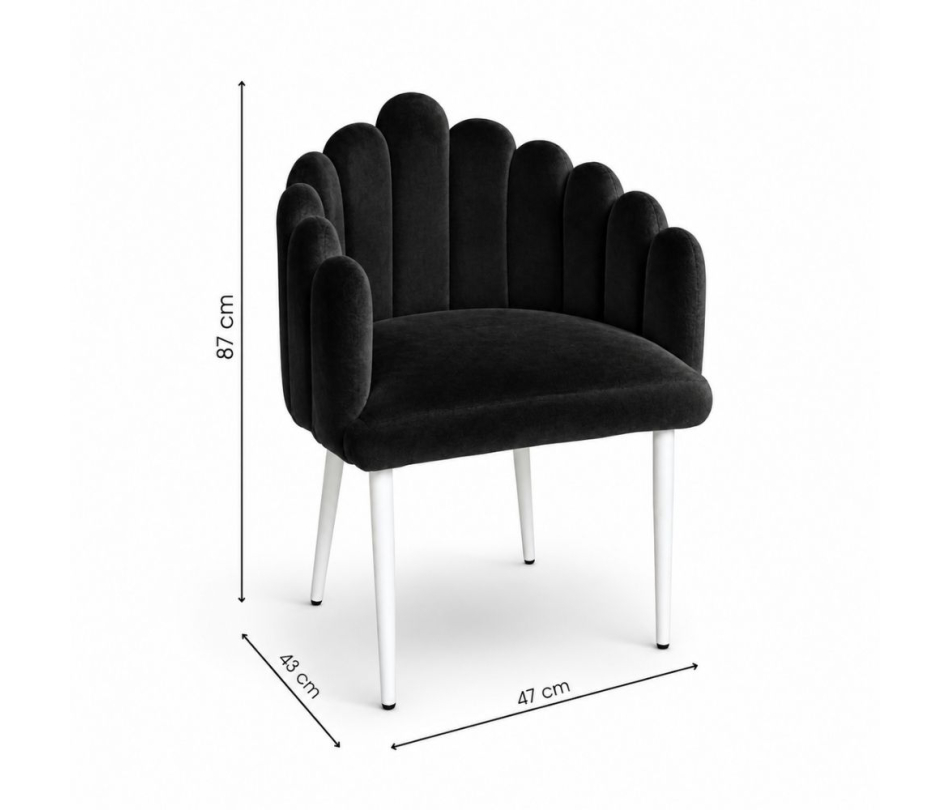 Ghế Bloom Armchair - Nhung Đen