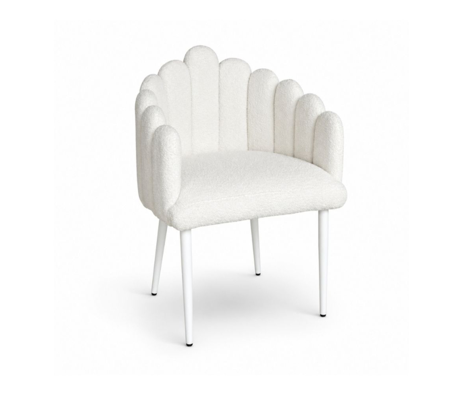Ghế Bloom Armchair - Bouclé Trắng