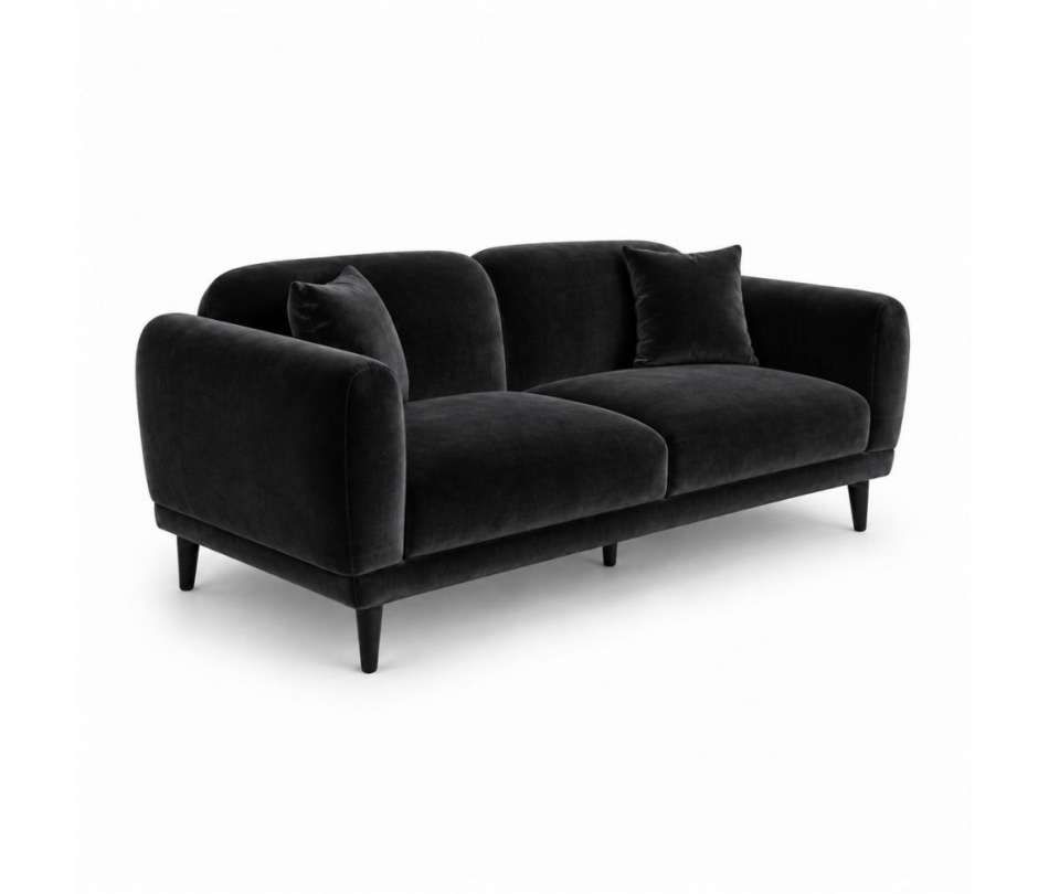 Sofa Đôi Lounge - Nhung Đen