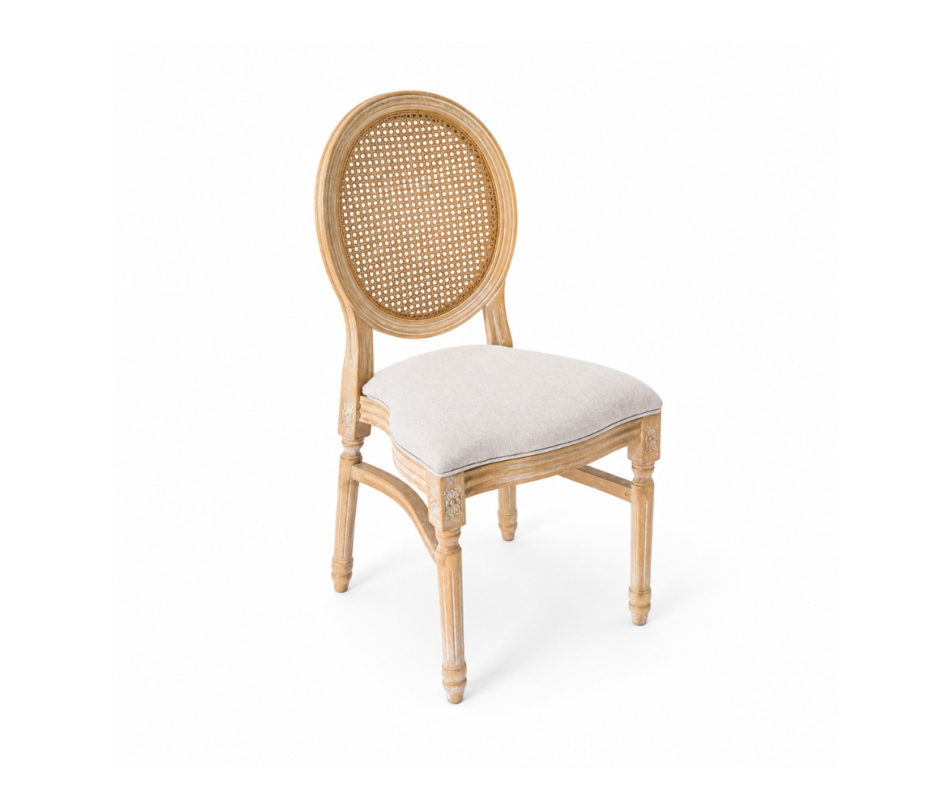 Ghế Louis XVI Lưng Mây Tân Cổ Điển
