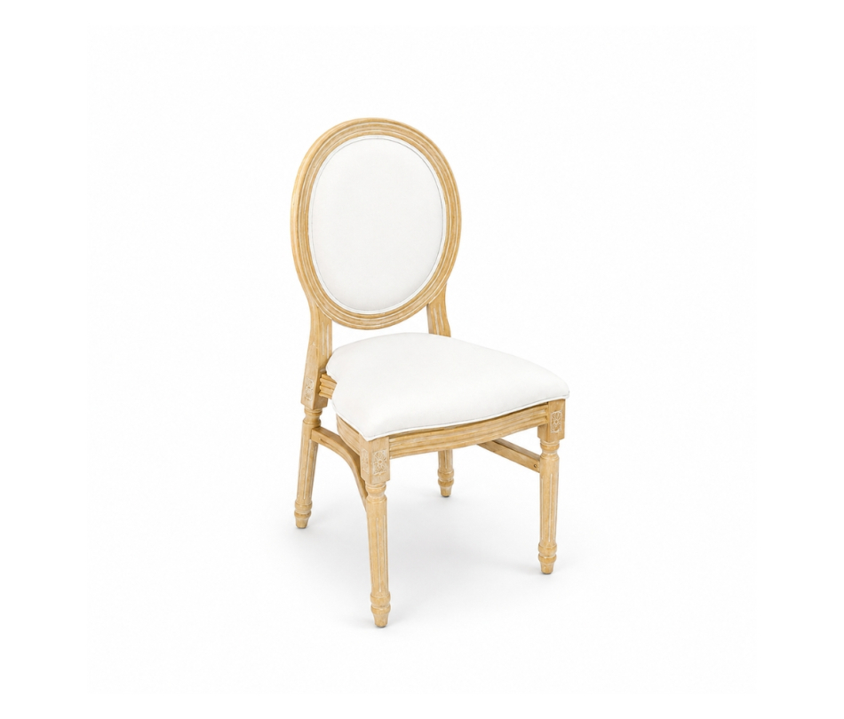 Ghế Louis XVI Lưng Phủ Da 