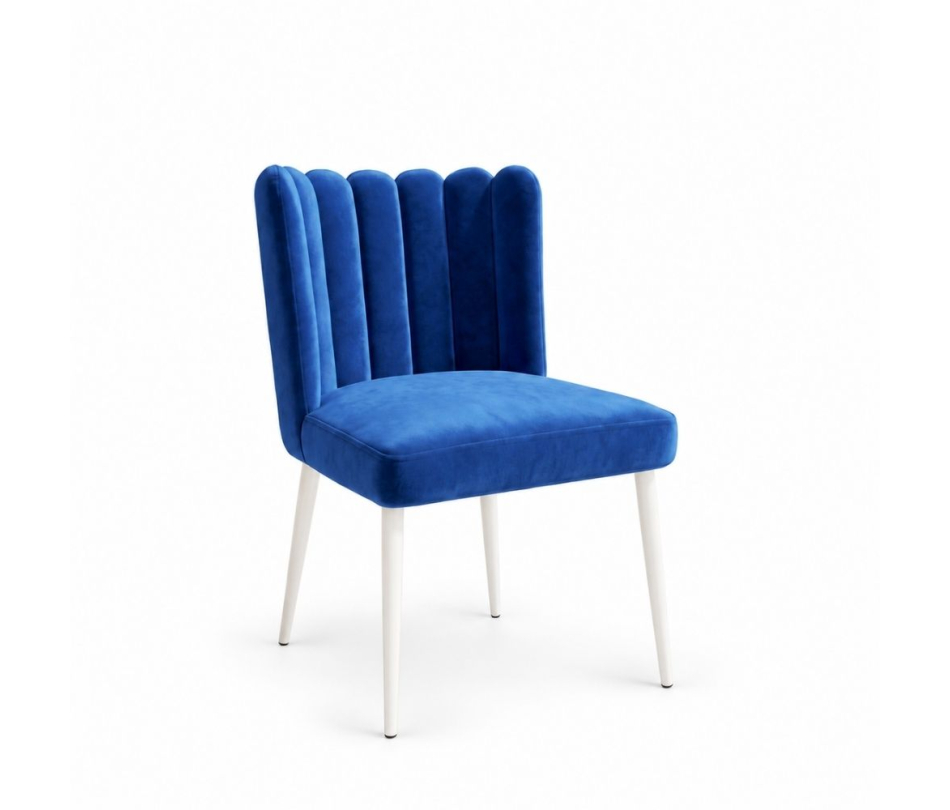 Ghế Nệm Vải Tulip - Xanh Cobalt
