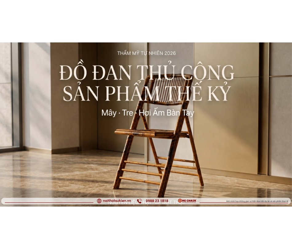 Mây tre đan trở lại sự kiện cao cấp: tinh tế bản địa hay quê mùa?
