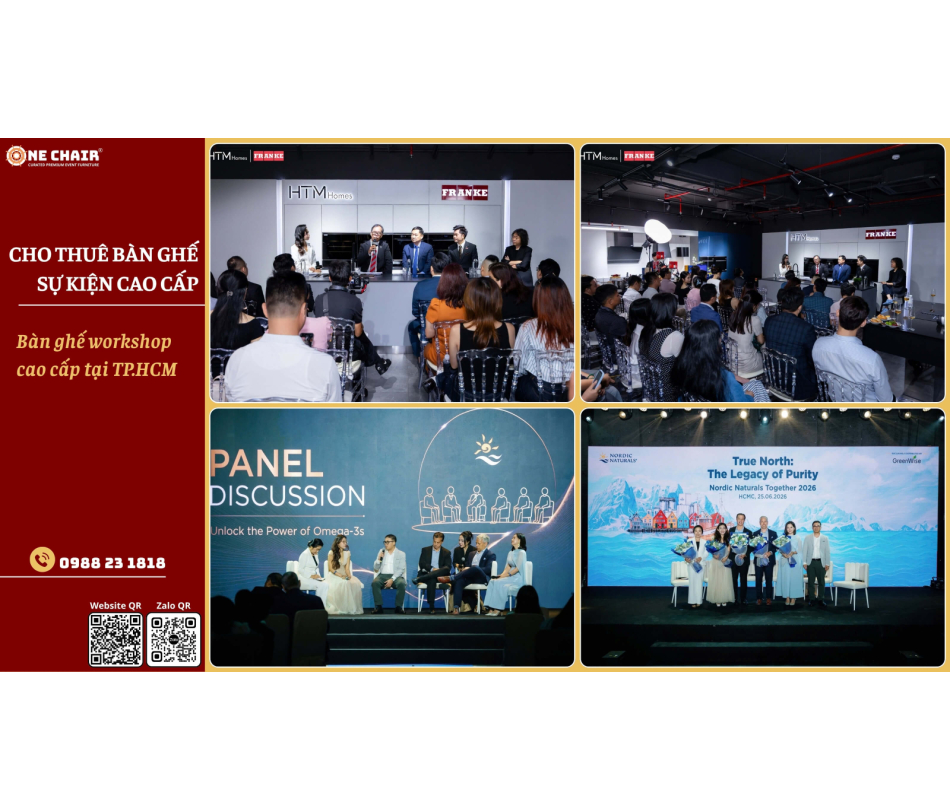 Cho thuê bàn ghế workshop cao cấp tại TP.HCM