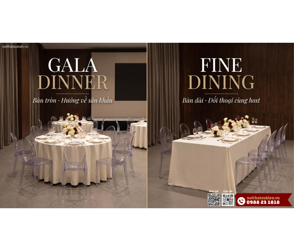 Fine dining là gì? Chef’s table, private dining khác nhau thế nào và cách bố trí bàn tiệc fine dining cho sự kiện