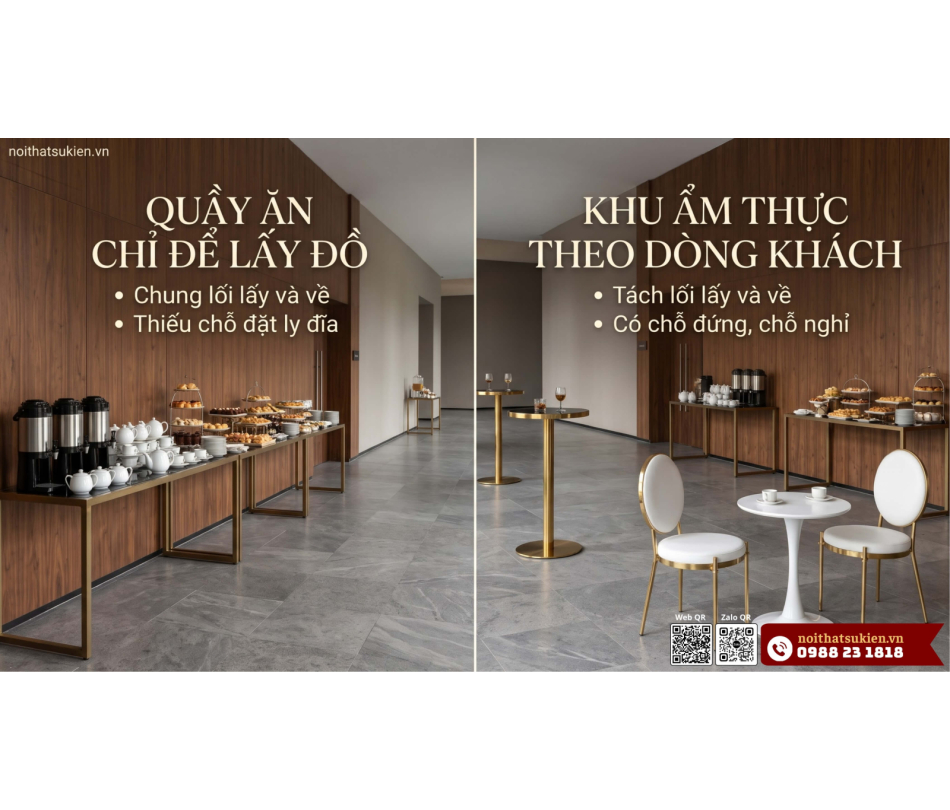Tea Break Là Gì? Tiệc Buffet, Finger Food, Food Station Khác Nhau Thế Nào Và Cách Bố Trí Khu Tea Break, Quầy Buffet Trong Sự Kiện