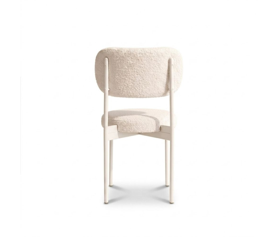 Ghế Velvet Khung Trắng - Lông Cừu Trắng
