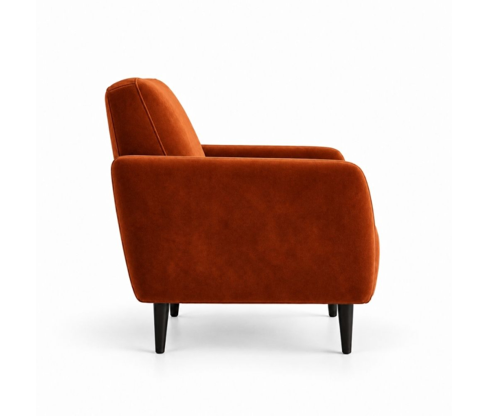 Ghế Sofa Armchair VIP - Nhung Cam Đất