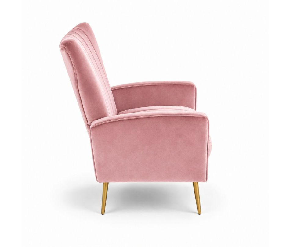 Ghế Sofa Armchair Aria - Nhung Hồng Đào