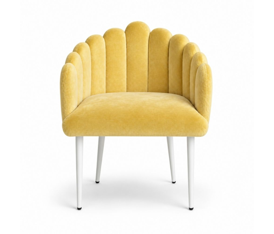 Ghế Bloom Armchair - Nhung Vàng Bơ