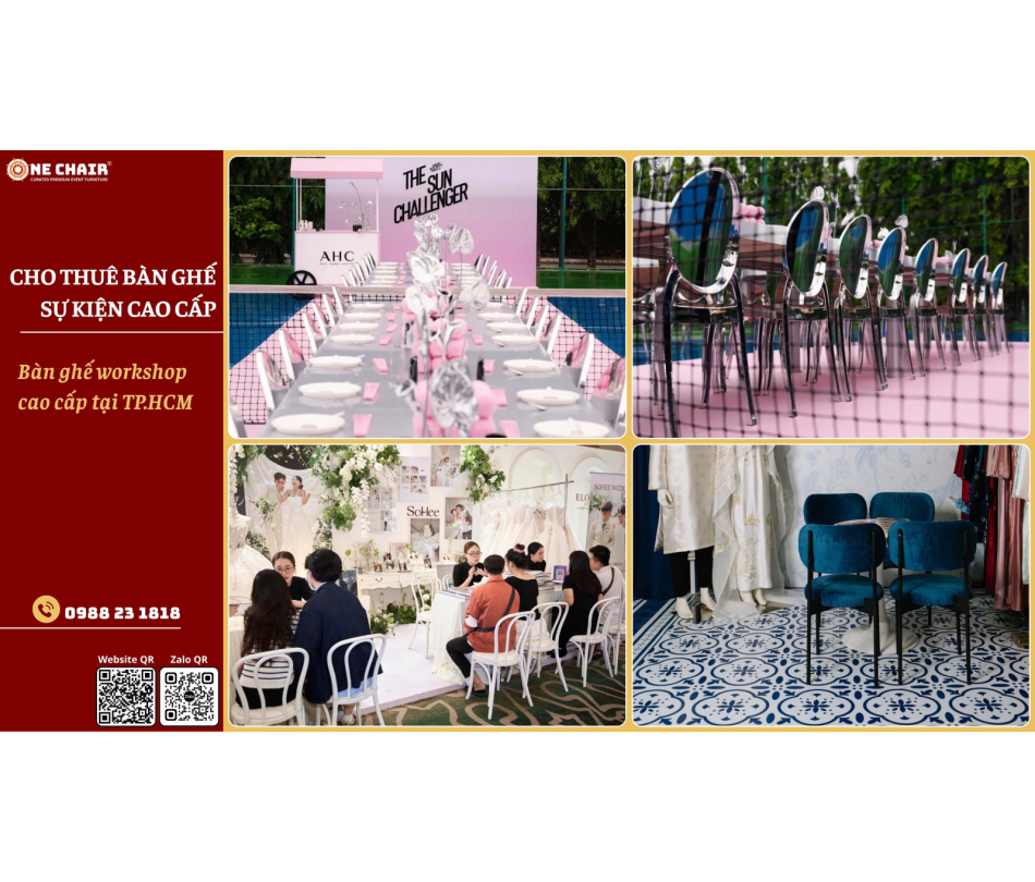 Cho thuê bàn ghế workshop cao cấp tại TP.HCM