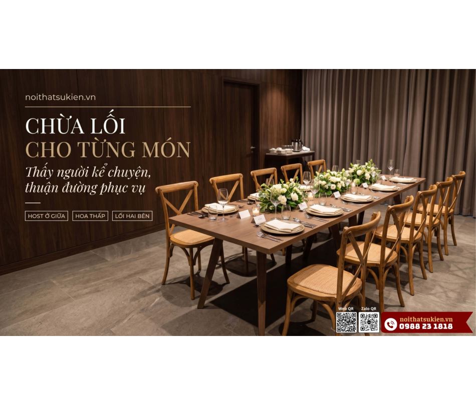 Fine dining là gì? Chef’s table, private dining khác nhau thế nào và cách bố trí bàn tiệc fine dining cho sự kiện