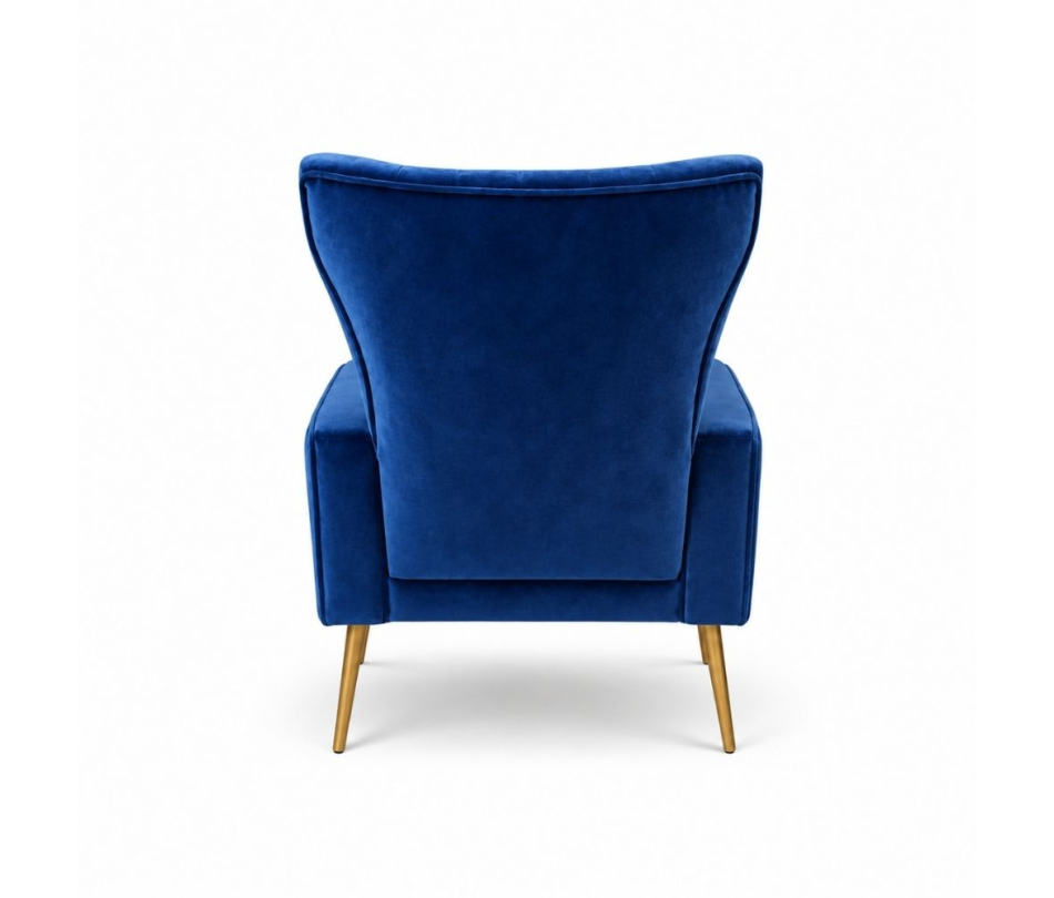 Ghế Sofa Armchair Aria - Nhung Xanh Cobalt