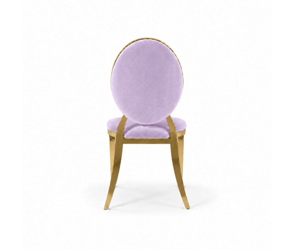 Ghế Louis Banquet Mạ Vàng - Nhung Tím Lilac