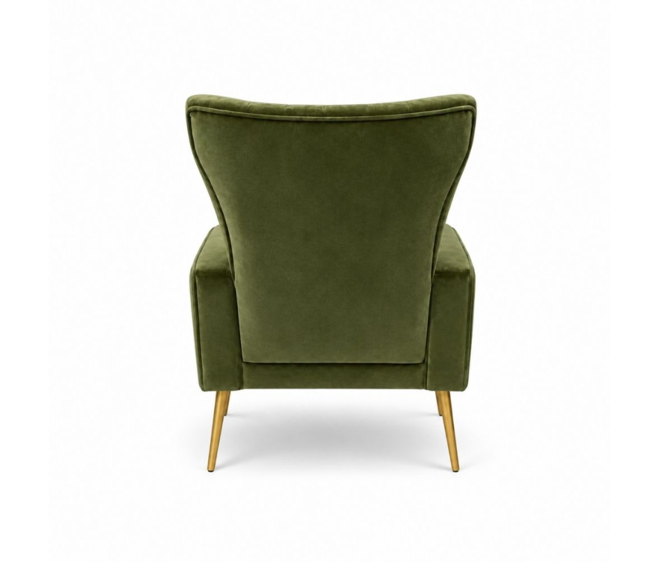 Ghế Sofa Armchair Aria - Nhung Xanh Olive