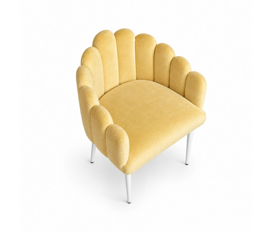 Ghế Bloom Armchair - Nhung Vàng Bơ
