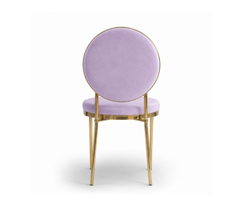 Ghế Moon Mạ Vàng Bóng - Nhung Tím Lilac