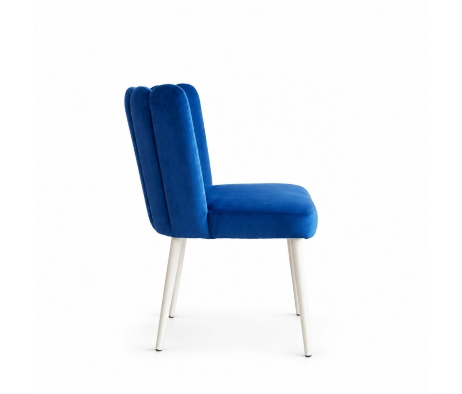 Ghế Nệm Vải Tulip - Xanh Cobalt