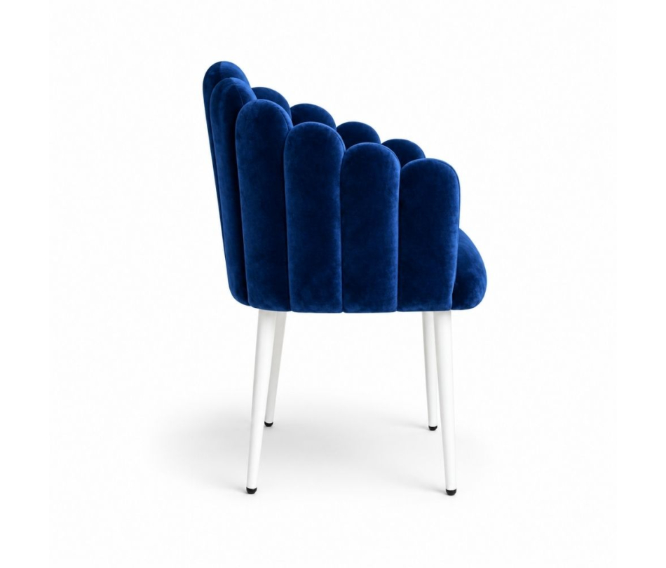 Ghế Bloom Armchair - Nhung Xanh Cobalt